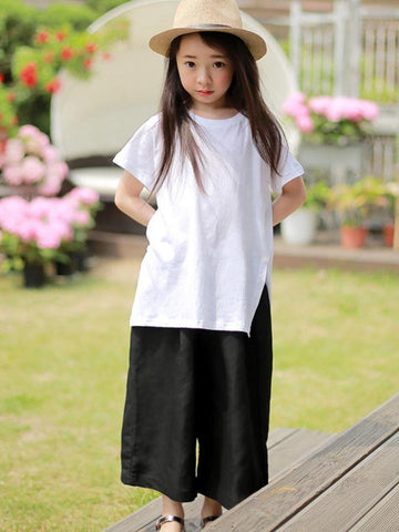 Ericdress Solid Color Wide Legs Casual Pants img 1
